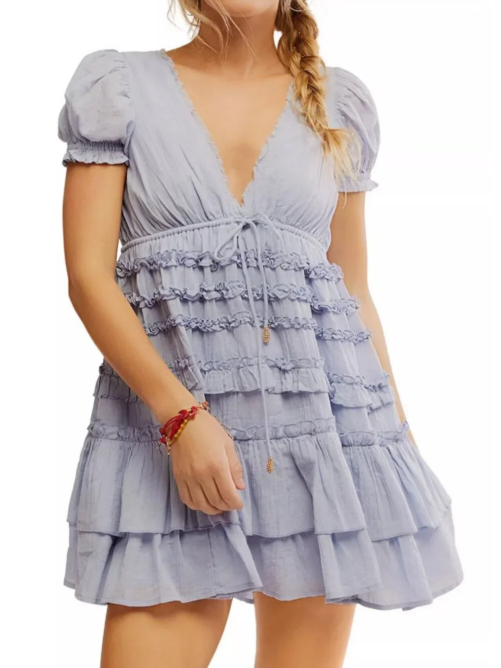Free People Free-est Darcy Ruffle Babydoll Mini Dress